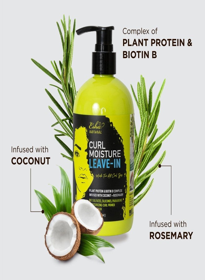 إشا إيشا جيرل ناتشورال - بلسم يُترك على الشعر - يرطب الشعر الجاف - يعزز ويغذي ويرطب تجعيدات الشعر - غني بالبيوتين - عناية بالشعر المجعد بجوز الهند (4 أونصة) - Image 4